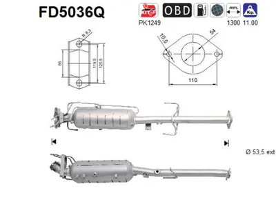 Filtre à particules / à suie, échappement Mazda 6 Saloon · Mazda 6 Hatchback · Mazda 6 Estate
