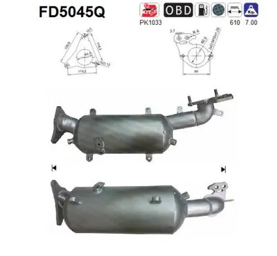 Filtre à particules / à suie, échappement Subaru FORESTER · Subaru IMPREZA Hatchback