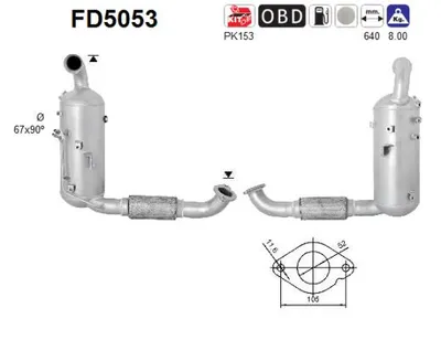 Filtre à particules / à suie, échappement Ford C-MAX II · Ford GRAND C-MAX · Volvo C30