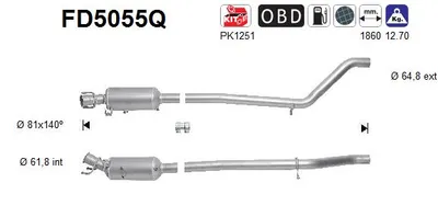 Filtre à particules / à suie, échappement Mercedes-Benz B-CLASS Sports Tourer · Mercedes-Benz A-CLASS