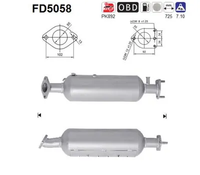 Filtre à particules / à suie, échappement Hyundai SANTA FÉ II · Hyundai SANTA FÉ II SUV Van