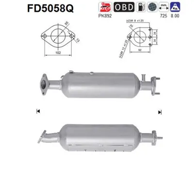 Filtre à particules / à suie, échappement Hyundai SANTA FÉ II · Hyundai SANTA FÉ II SUV Van