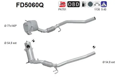 Filtre à particules / à suie, échappement Seat LEON · Vw GOLF PLUS V · Skoda OCTAVIA II