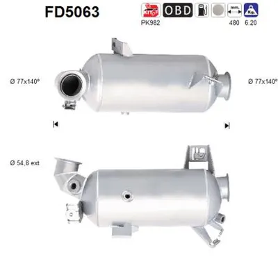 Filtre à particules / à suie, échappement Vw TRANSPORTER T5 Bus · Vw TRANSPORTER T5 Van · Vw TRANSPORTER T5 Platform/Chassis (7JD, 7JE, 7JL, 7JY, 7JZ, 7F