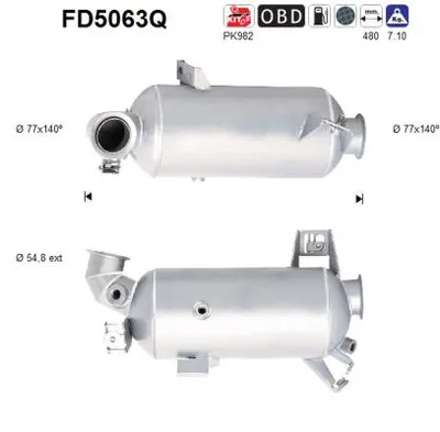 Filtre à particules / à suie, échappement Vw TRANSPORTER T5 Bus · Vw TRANSPORTER T5 Van · Vw TRANSPORTER T5 Platform/Chassis (7JD, 7JE, 7JL, 7JY, 7JZ, 7F