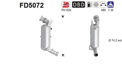 Filtre à particules / à suie, échappement Mercedes-Benz CLS · Mercedes-Benz C-CLASS Coupe · Mercedes-Benz C-CLASS