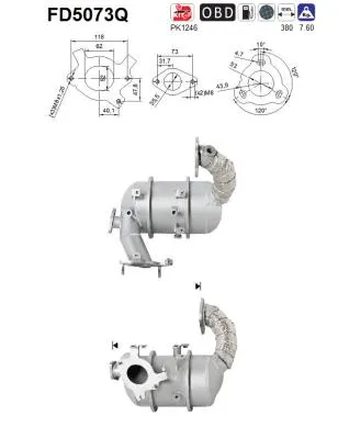 Filtre à particules / à suie, échappement Nissan QASHQAI I · Nissan X-TRAIL III · Nissan X-TRAIL VAN