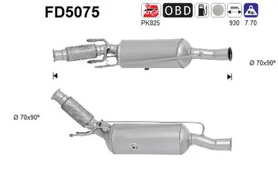 Filtre à particules / à suie, échappement Citroën C4 II · Peugeot 5008 · Citroën C4 PICASSO I MPV