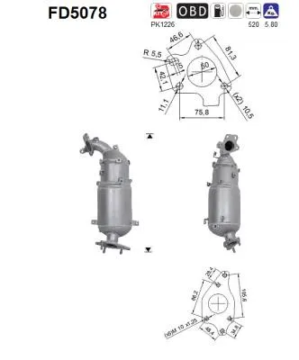 Filtre à particules / à suie, échappement Honda CR-V III · Honda CR-V IV