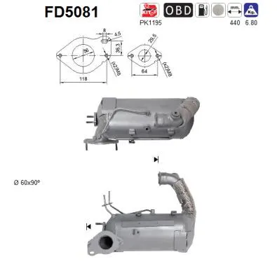 Filtre à particules / à suie, échappement Renault SCÉNIC III · Renault GRAND SCÉNIC III · Nissan NV200 / EVALIA Bus