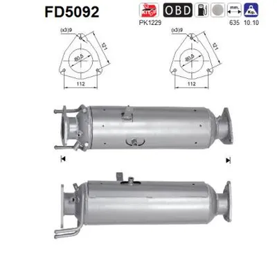 Filtre à particules / à suie, échappement Iveco DAILY V Platform/Chassis · Iveco DAILY V Van