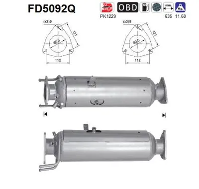 Filtre à particules / à suie, échappement Iveco DAILY V Platform/Chassis · Iveco DAILY V Van