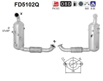 Filtre à particules / à suie, échappement Ford C-MAX II · Ford GRAND C-MAX · Ford FOCUS III Saloon