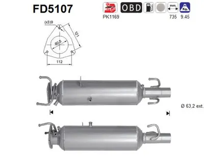 Filtre à particules / à suie, échappement Fiat DUCATO Bus · Fiat DUCATO Van · Fiat DUCATO Platform/Chassis