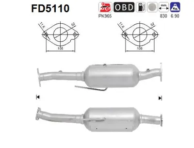 Filtre à particules / à suie, échappement Ford KUGA II · Ford KUGA II VAN