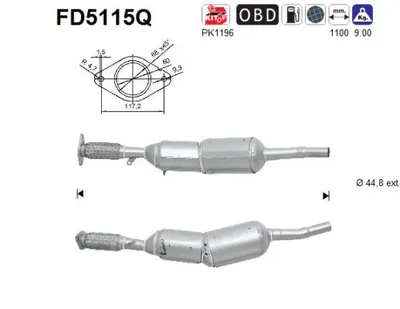 Filtre à particules / à suie, échappement Dacia LODGY · Dacia SANDERO II · Dacia LOGAN MCV II