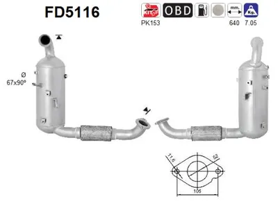 Filtre à particules / à suie, échappement Ford C-MAX II · Ford GRAND C-MAX · Ford FOCUS III Saloon