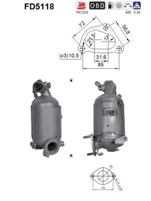Filtre à particules / à suie, échappement Hyundai ix20 · Hyundai i30 · Hyundai i20 I
