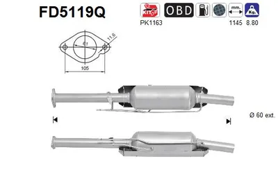 Filtre à particules / à suie, échappement Ford GRAND C-MAX · Ford C-MAX II · Ford FOCUS III Saloon