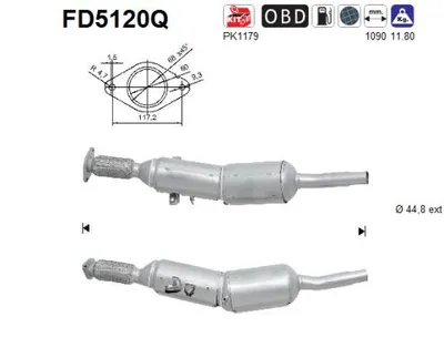 Filtre à particules / à suie, échappement Renault MEGANE III Hatchback · Renault MEGANE III Coupe · Renault MEGANE III Grandtour