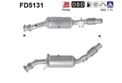 Filtre à particules / à suie, échappement Mercedes-Benz SPRINTER 3,5-t Platform/Chassis · Mercedes-Benz SPRINTER 3,5-t Bus · Mercedes-Benz SPRINTER 3,5-t Van
