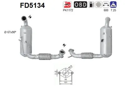 Filtre à particules / à suie, échappement Ford FIESTA VI · Mazda 2
