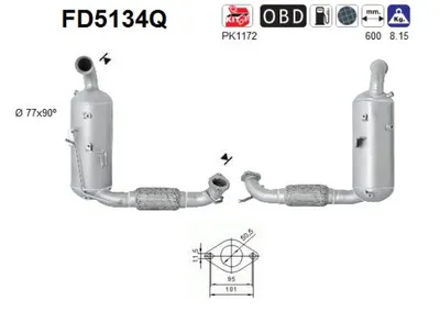 Filtre à particules / à suie, échappement Ford FIESTA VI · Mazda 2