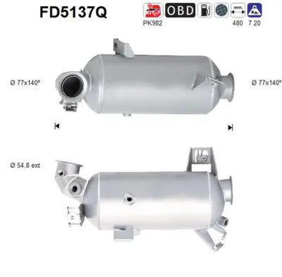 Filtre à particules / à suie, échappement Vw TRANSPORTER T5 Bus · Vw TRANSPORTER T5 Van · Vw TRANSPORTER T5 Platform/Chassis (7JD, 7JE, 7JL, 7JY, 7JZ, 7F