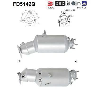 Filtre à particules / à suie, échappement Audi A6 C6 · Audi A6 C6 Avant