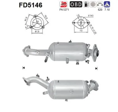Filtre à particules / à suie, échappement Lexus IS II