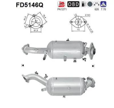 Filtre à particules / à suie, échappement Lexus IS II