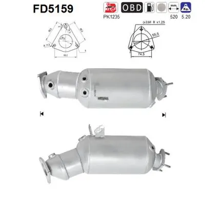 Filtre à particules / à suie, échappement Seat EXEO · Seat EXEO ST