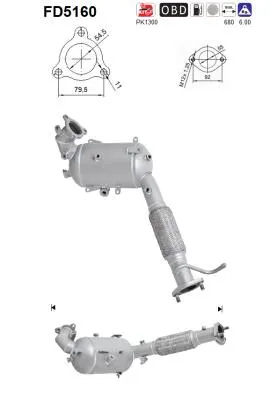 Filtre à particules / à suie, échappement Mitsubishi ASX Van · Mitsubishi ASX · Mitsubishi OUTLANDER III