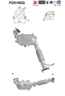 Filtre à particules / à suie, échappement Mitsubishi ASX Van · Mitsubishi ASX · Mitsubishi OUTLANDER III