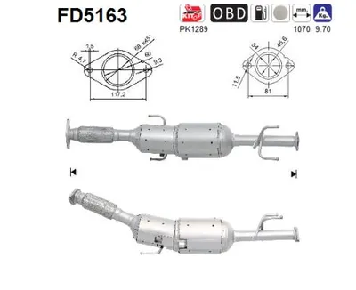 Filtre à particules / à suie, échappement Nissan NV200 / EVALIA Bus · Nissan NV200 Van