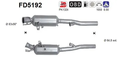 Filtre à particules / à suie, échappement Mercedes-Benz B-CLASS Sports Tourer · Mercedes-Benz A-CLASS · Mercedes-Benz CLA Coupe
