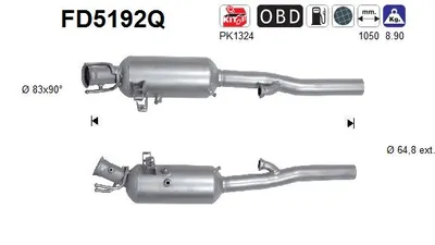 Filtre à particules / à suie, échappement Mercedes-Benz B-CLASS Sports Tourer · Mercedes-Benz A-CLASS · Mercedes-Benz CLA Coupe