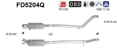 Filtre à particules / à suie, échappement Mercedes-Benz B-CLASS Sports Tourer · Mercedes-Benz A-CLASS · Mercedes-Benz CLA Coupe