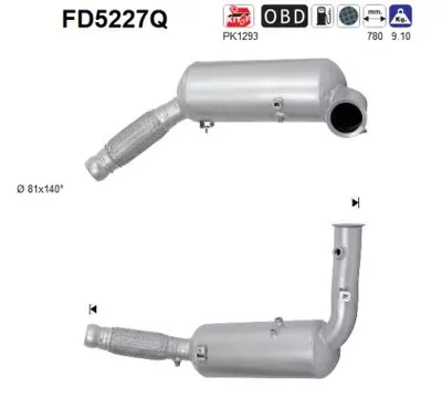 Filtre à particules / à suie, échappement Mercedes-Benz SPRINTER 3,5-t Bus · Mercedes-Benz SPRINTER 3-t Platform/Chassis · Mercedes-Benz SPRINTER 3-t Van