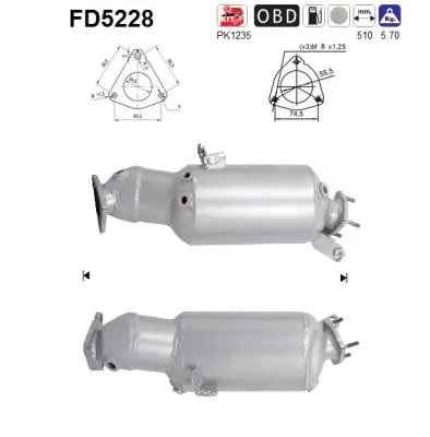 Filtre à particules / à suie, échappement Audi A6 C6 · Audi A6 C6 Avant
