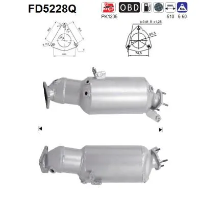 Filtre à particules / à suie, échappement Audi A6 C6 · Audi A6 C6 Avant