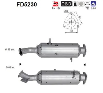 Filtre à particules / à suie, échappement Iveco DAILY VI Platform/Chassis · Iveco DAILY VI Van