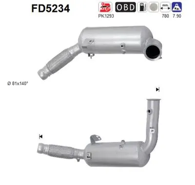 Filtre à particules / à suie, échappement Mercedes-Benz SPRINTER 3,5-t Bus · Mercedes-Benz SPRINTER 3-t Platform/Chassis · Mercedes-Benz SPRINTER 3-t Van