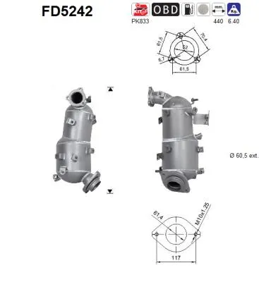 Filtre à particules / à suie, échappement Toyota RAV 4 III · Toyota RAV 4 IV · Toyota RAV 4 IV VAN