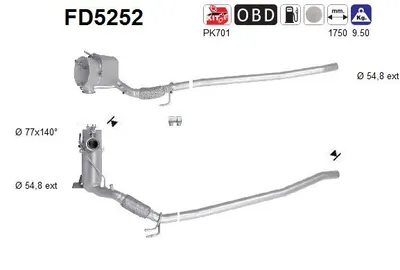 Filtre à particules / à suie, échappement Vw PASSAT B6 · Vw PASSAT B6 Variant · Vw PASSAT CC B6
