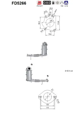 Filtre à particules / à suie, échappement Mazda 3 · Mazda 3 Saloon · Mazda CX-5