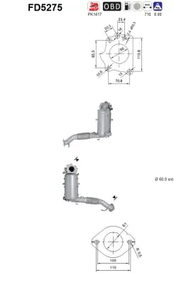 Filtre à particules / à suie, échappement Mazda CX-5 · Mazda CX-5 Van