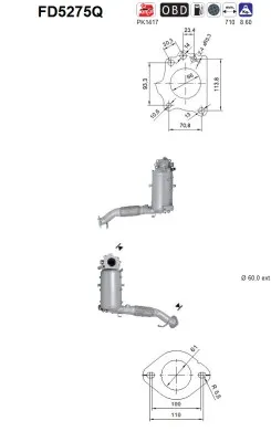 Filtre à particules / à suie, échappement Mazda CX-5 · Mazda CX-5 Van