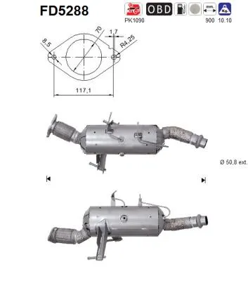 Filtre à particules / à suie, échappement Vauxhall MOVANO Mk II Chassis/Cab · Opel MOVANO B Bus · Vauxhall MOVANO Mk II Combi