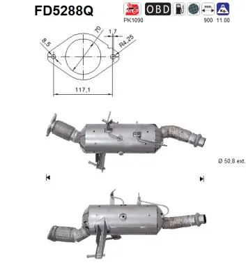 Filtre à particules / à suie, échappement Vauxhall MOVANO Mk II Chassis/Cab · Opel MOVANO B Bus · Vauxhall MOVANO Mk II Combi